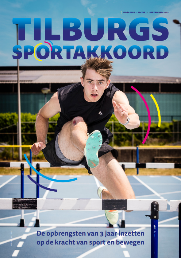 Voorkant van het Tilburgs Sportakkoord Magazine 